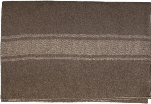 M MCGUIRE GEAR Italian Style Army Blanket, Mil-Spec, Grey, Wool Blend, Flame Retardant, 62 in x 84 in