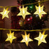 33 100 Star String Lights Plug in - ft LED Star Fairy String Lights with Remote and Timer, Waterproof for Bedroom Porch