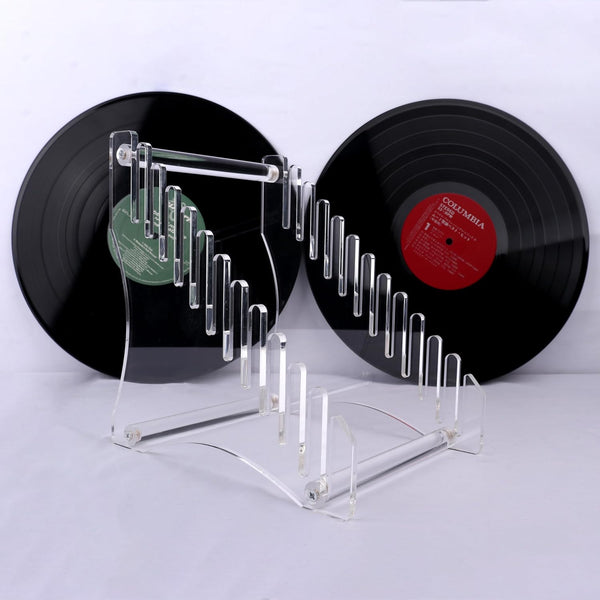 Vinyl Record Holder, Storage Rack, Acrylic Stand for 12 Albums, Versatile Tailor-made Storage Solution (Transparent 1pc)