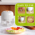 Electric Garlic Chopper 250ml, Mini Cordless Food Processor with 304 Stainless Steel Blade