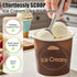 CUNSENR Stainless Steel Ice Cream Scoop - Heavy Duty Ice Cream Scooper with Ergonomic Handle - One-Piece Metal Ice
