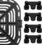 4 Packs Air Fryer Rubber Bumpers, Replacement Parts for Instant Pot, Gourmia, Cosori, Silicone Protective Feet