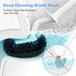 Set: 3 Pack HAMITOR Toilet Bowl Brush Holder Curved Design with Holder for Deep Cleaning Under Rim - Compact Hidden