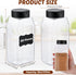 28 Pack 16 oz Mifoci Plastic Spice Jars with Cap Square Plastic Bottle Containers with Shaker Lids and Stickers Large