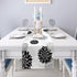 LXXTK 13x90 Inch (13"x90", Dahlia Flower Table Runner Farmhouse Blue Gray Runners Modern Table Decorations Rustic