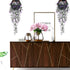 Artificial Flowers Vine, Plastic Hanging Ivy Plants, Fake Vines Grass Garland for Home Garden Decoration - Purple