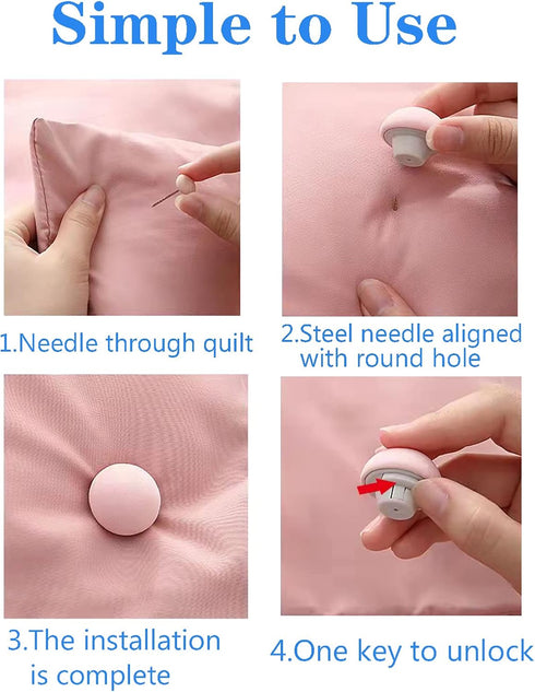 30 Pcs Duvet Pins, Comforter Pins, Curtain Pins, Duvet Clips, Affordable Sets, White-Round, Use as Duvet Donuts