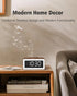 Digital Alarm Clocks for Bedrooms, Bluetooth Speaker, Alarm Clock with Wireless Charging, White/Brown Noise Sound