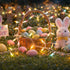 50 14.58FT Boltigen Easter Slow Twinkle Lights with White Wire, LED Christmas Pastel String Light, UL Certified