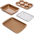 Ecolution Non-Stick Toaster Oven Bakeware Set, 4-Piece Carbon Steel, Easy to Clean