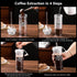 Portable Travel Coffee Press, 16oz, Double Wall with Lids and Straws, Single Serve for Travel, Home