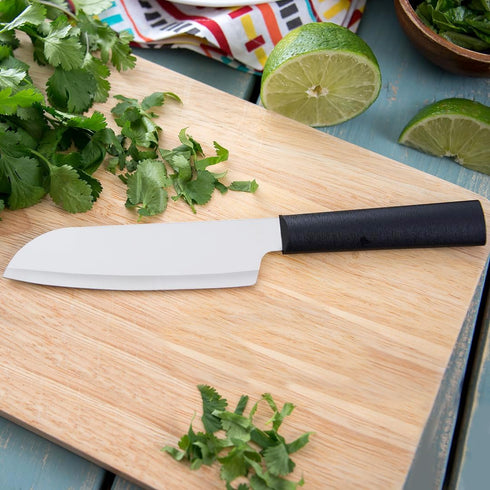 Rada Cutlery Cook’s Utility Knife (W240), 4.75" Stainless Steel Blade, Black Handle