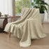 KyraHome 100% 90"x90", Summer Organic Cotton Throw Blankets, Queen Pre-Washed Plant Dyed, Breathable Lightweight Soft
