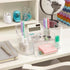 STORi Bliss Clear Makeup Organizer for Countertop, Divided Bathroom Storage Drawer, Makeup Brush Holder