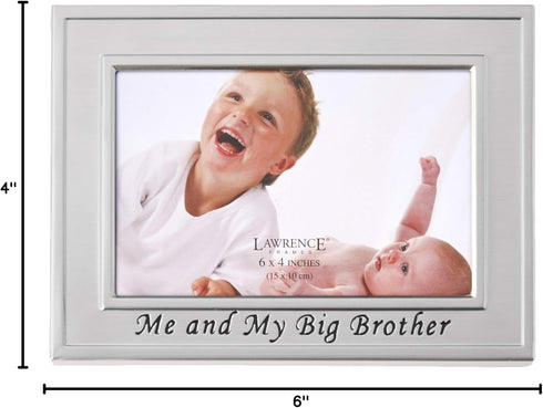 Lawrence Frames Big Brother Silver Plated Picture Frame, 6x4, Me And My Big Brother Design