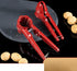 7 Inch 2 Nut Cracker, Holes Red Alloy Walnut Clip Press Easy for Peanuts, Chinese Chestnut, Walnuts and All Nuts (red)