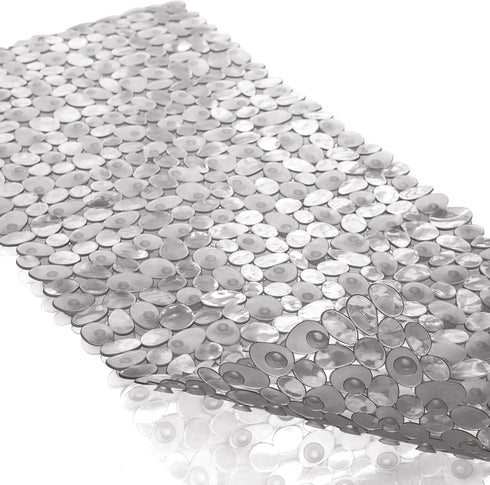 Non-Slip Pebble Bath Tub and Shower Mats, 35 x 16 Inches Machine Washable Bathtub Mat with Drain Holes and Suction Cups