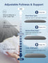 20 54 Inch, ZonLi Long Body Pillow for Adults, Firm Body Pillow with Adjustable Shredded Memory Foam, Soft Support