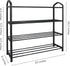 4 Closet, Americanflat Shoe Organizer - Tier Shoe Rack Storage Shelf with Reinforced Frame and Metal Tubes - Black Shoe