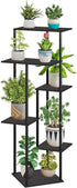 HAYOFAMY 6 Tier Plant Stand Indoor, Tall Plant Shelf Metal Wood Multiple,