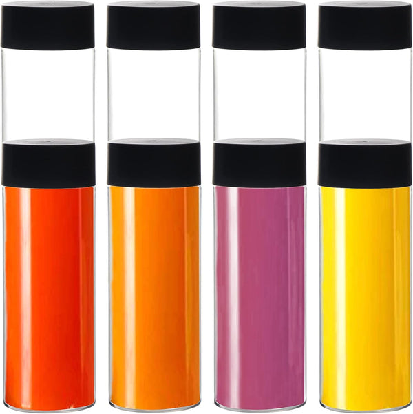 Youngever 8 Pack 10 Ounce Plastic Juice Bottles with Caps, Drinking Bottles with Lids, Beverage Containers