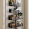 SETBAOO 4 Pack Magnetic Spice Rack for Refrigerator, Black Magnetic Shelf and Fridge
