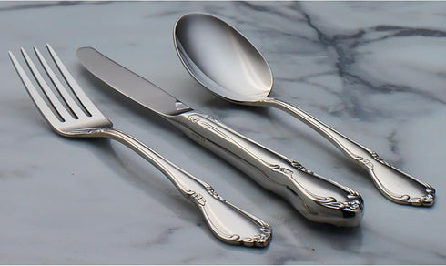 Oneida Chateau Fine Flatware Set, 18/8 Stainless Steel, Set of 4 Salad Forks