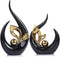 9.4" H Black Gold Abstract Sculptures Home Decor, Ceramic Art Statue Cool