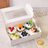6PCS White Cupcake Containers, Cupcake Carrier 6 Count with Window Boxes for 36 Pastries, Bakery Supplies