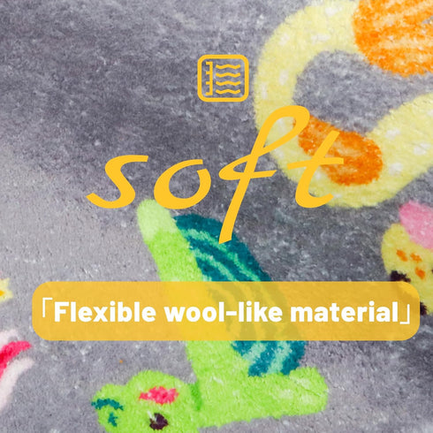 Rug,4 Round ABC Kids ft Animal Alphabet Playroom Rug,Washable Non-Slip Cute Nursery Rug for Kids Room,Educational Kid