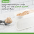 Frozen 2.5 Tovolo Half Gallon Ice Cream Container for Home Made Ice Cream Glide A Scoop Ice Cream Tub for Reusable