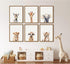 Joocrise Set 6 8x10 Inch Safari Nursery Wall Art Decor of Baby Animal Wall Art Kids Canvas Wall Art Safari Nursery