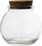 Clear Glass Bottle with Cork Stopper, Assorted Shapes, 1 Piece (Round Ball)
