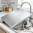 Counter Baking(18x14) Stainless Steel Cutting Board with Lip, Large Metal Chopping Board with Edge, Dishwasher Safe