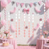 Baby Shower Decorations for Girl - Pink Party Hanging Raindrop Garland, Wedding Supplies, Birthday Banners Decor Set