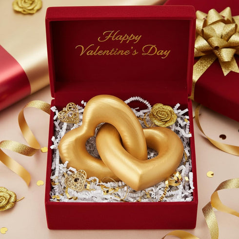 Colingmill Interlocking Wooden Hearts Keepsake Mom Gifts Handmade Wooden Heart Knot Decor Wedding Couple Birthday Gifts