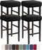 LIULIWEIFA Bar Stool Covers Rectangle Set of 4/2/1 Saddle Slipcover Cushion Stretch Vanity
