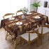 ZYPHORIEL 54 72 Inch Coffee Theme Rectangle Tablecloths Latte Coffee Table Cloths Dacorative Kitchen Dining Tablecloth