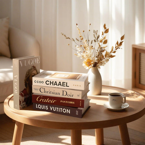 Aiwellkay 5 PCS Decorative Books for Home Decor, Beauty Fake Books for Decoration, Coffee Table Decor, Aesthetic Shelf