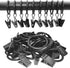 44 Pack Metal Curtain Rings with Clips, Drapery Clips with 1 in I D, Fits 6/8 in Curtain Rod, Black
