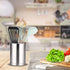 KSENDALO Stainless Steel Utensil Holder Set, 6.5inch & 4.72inch High Drying Rack with Weighted Base