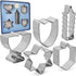 The Dreidel Company Stainless Steel Hanukkah Cookie Cutters, 5 Shapes: Menorah, Dreidel, Star, Maccabee Shield