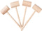 4Pcs Wooden Hammers, Natural Hardwood Crab Lobster Seafood Mallets