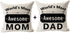 Andreannie Set of 2 Cotton Linen Throw Pillow Case Cushion Cover, 18 X 18 Inches, Best Gift for Mother Father