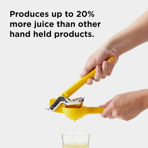 Chef'n FreshForce Lemon Squeezer Citrus Juicer, Manual Hand Press with Dual-Gear Power for Maximum Juice Extraction