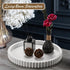 12in Handmade Decorative Tray for Coffee Table Tray Decor, White Wooden Decorative Round Tray for for Coffee Table