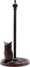 JETLAND Vintage Standing Paper Towels Holder, Cast Iron Owl Kitchen Paper Stand with
