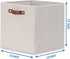 Temary Fabric Storage Cubes with Dual Leather Handles, 4 Pack Cube Baskets 13x13 for Home, Office, Nursery
