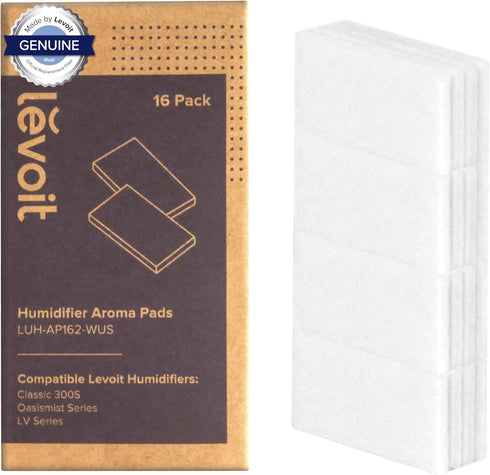 LEVOIT Aroma Pads 16 Pack, Replacement Humidifier Filters for LV600S, Classic300S, LV600HH, OasisMist450S, Stronger and
