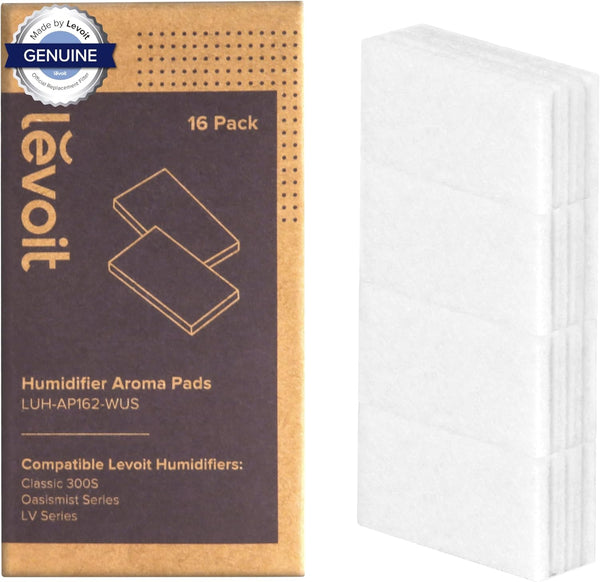 LEVOIT Aroma Pads 16 Pack, Replacement Humidifier Filters for LV600S, Classic300S, LV600HH, OasisMist450S, Stronger and